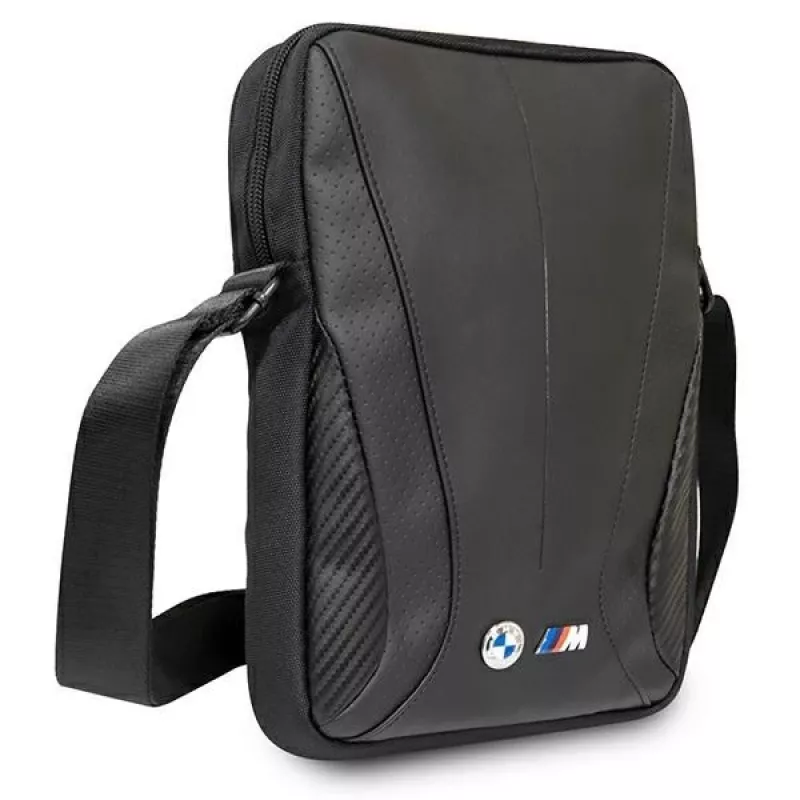 BMW Carbon Tricolour Tablet Bag 10 inch Black