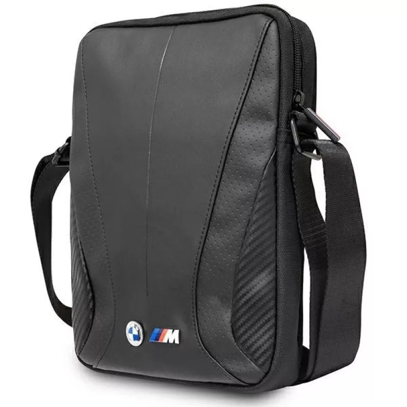 BMW Carbon Tricolour Tablet Bag 10 inch Black