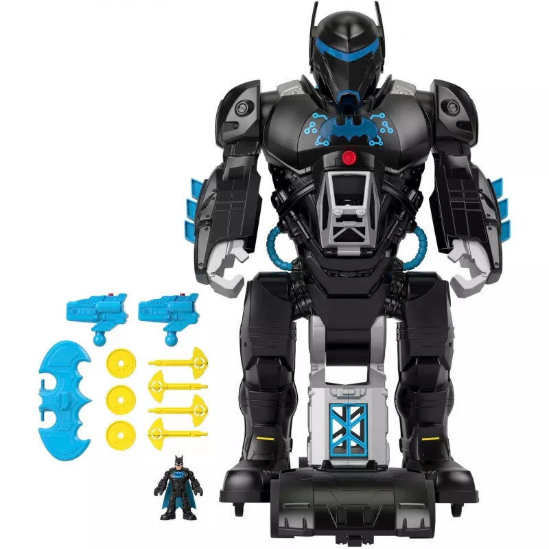 MATTEL Imaginext DC Super Friends Bat-Tech Batbot Transformuojantis Robotas Žaidimų Rinkinys
