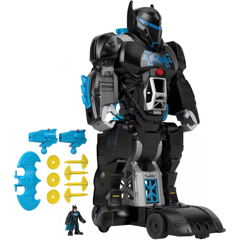 MATTEL Imaginext DC Super Friends Bat-Tech Batbot Transformuojantis Robotas Žaidimų Rinkinys