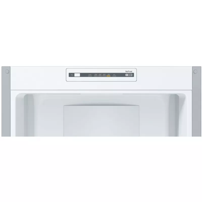 Bosch KGN36NLEA Serie 2 Šaldytuvas-Šaldiklis, Nerūdijančio plieno išvaizda, 308 L bendras naudingasis tūris, Energijos klasė E