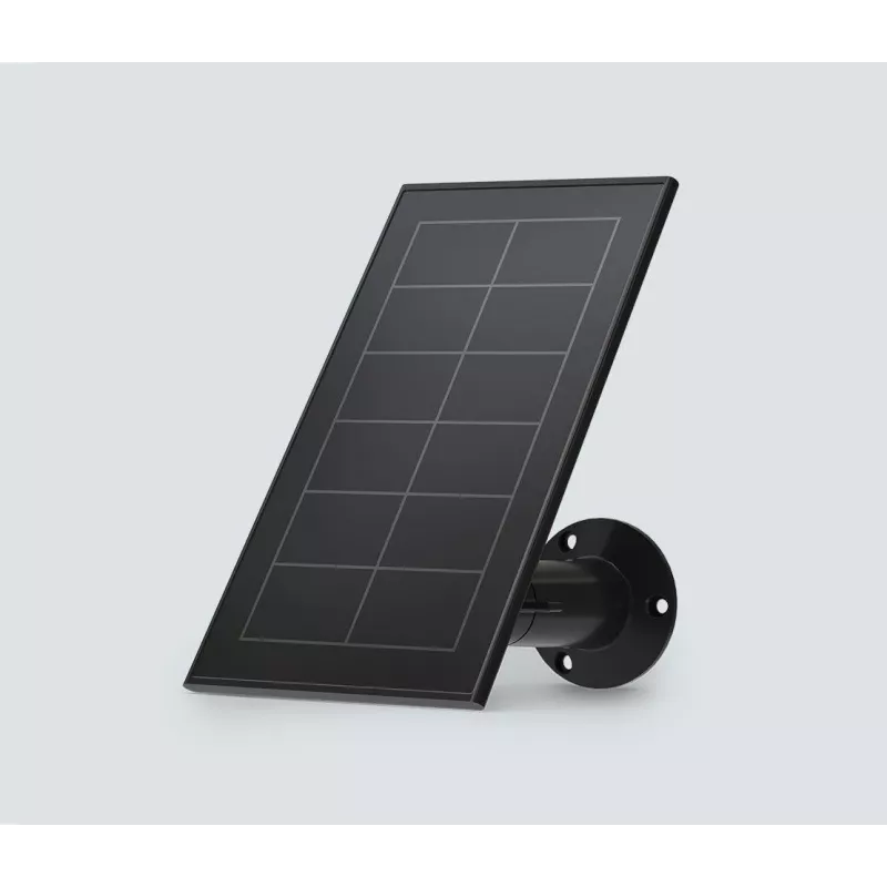 Arlo saulės baterijų skydelis (montuojamas ant sienos) – juodas, skirtas Ultra, Pro 3, Pro 4, Pro 5S, Floodlight