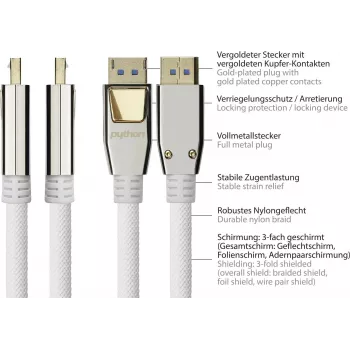 GOOD CONNECTIONS PREMIUM DisplayPort 2.0 laidas, 54 Gbit/s, UHBR 13.5, 4K @240Hz / 8K @60Hz, pilnai metalinė jungtis, varis, 3m