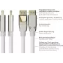 GOOD CONNECTIONS PREMIUM DisplayPort 2.0 laidas, 54 Gbit/s, UHBR 13.5, 4K @240Hz / 8K @60Hz, pilnai metalinė jungtis, varis, 3m