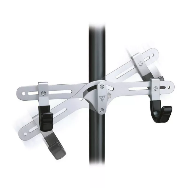Topeak Dual-Touch Floor-to-Ceiling Bike Stand for 2 Bikes, Black/Silver