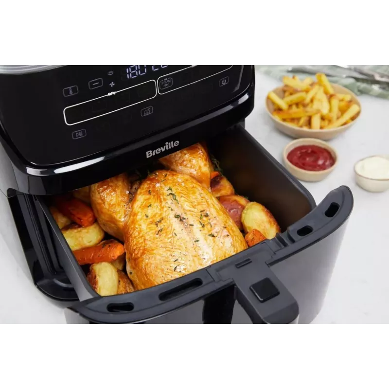 Breville VDF133X Oil-Free Steam Fryer, 7L, 1700W, Black/Silver