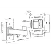 BLOW TV sieninis laikiklis 10-27 inch juodas fiksuotas 15kg VESA 75x75 100x100