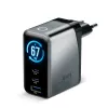 EVERACTIVE SC-670Q GaN 67W USB-C įkroviklis su 2x USB-C ir 1x USB-A, Quick Charge 4+, PD 3.0, juodas
