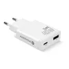 EVERACTIVE GaN QC3.0 45W USB-C sieninis įkroviklis SC-460Q baltas