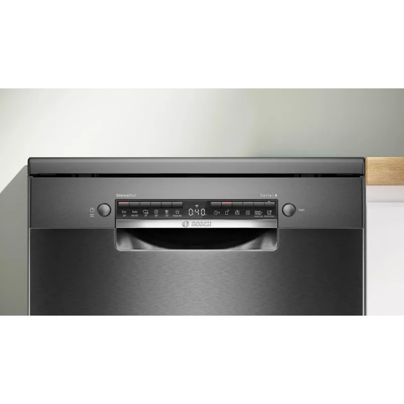Bosch SMS4ENC06E Laisvai pastatoma indaplovė, 13 komplektų, 44 dB, sidabrinė Inox