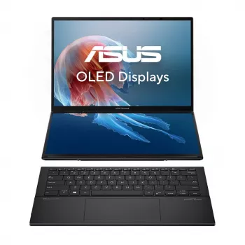 ASUS Zenbook Duo UX8406CA-QL331W 14 inch OLED Touch 2-in-1 nešiojamas kompiuteris (Intel Core Ultra 9 185H, 32 GB RAM, 1 TB SSD, Windows 11 Home) - Inkwell Gray