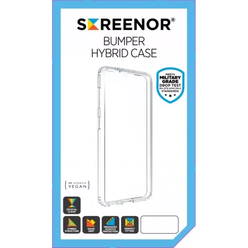 SCREENOR Bumper Case, skirta Samsung Galaxy XCover 7 Pro, permatomas TPU smūgius sugeriantis dangtelis