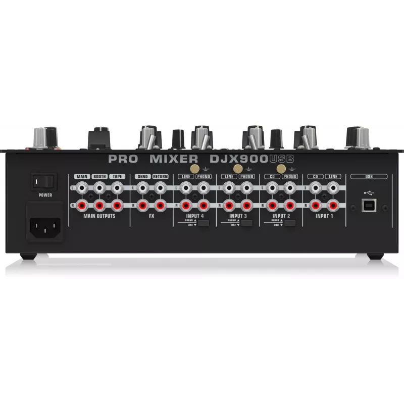 Behringer DJX900USB Professional 5 kanalų DJ maišytuvas su INFINIUM bekontakčiu VCA kryžminiu faderiu, pažangiais skaitmeniniais efektais ir USB / garso sąsaja