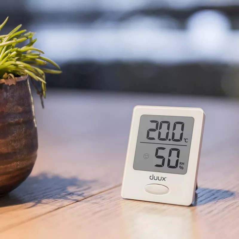Duux Sense Higrometras + Termometras Baltas LCD Ekranas