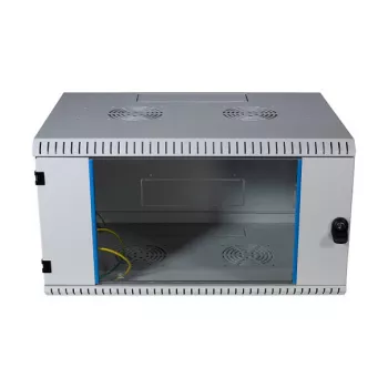 EFB Elektronik 1-dalis tinklo spinta, montuojama ant sienos, šviesiai pilka RAL 7035, 9U, 19 colių