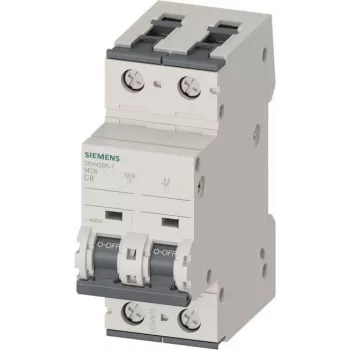 Siemens 5SY42087 SENTRON 5SY4 MCB 2P C 8A 400V 10kA DIN Rail Miniature Circuit Breaker