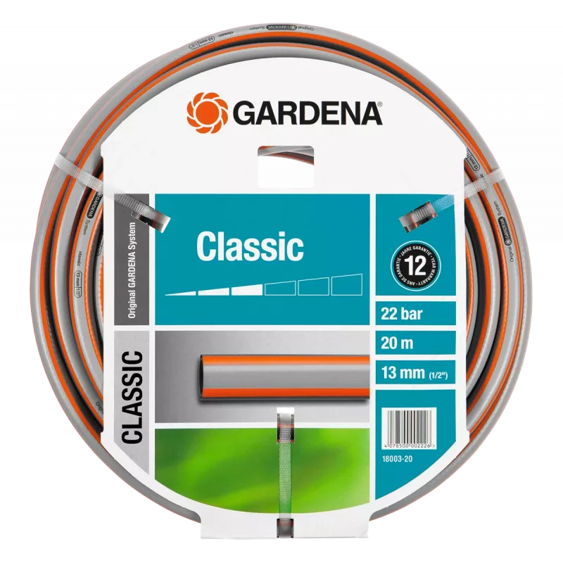 Gardena Classic 13mm (1/2 inch) 20m Garden Hose 18003-20
