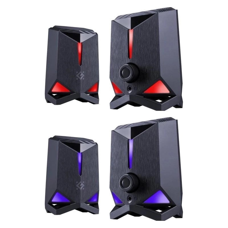 Defender Rocket 2.0 PC garsiakalbiai 6W LED USB juodi
