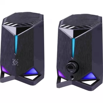 Defender Rocket 2.0 PC garsiakalbiai 6W LED USB juodi