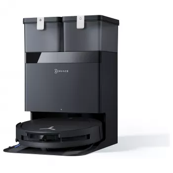 ECOVACS DEEBOT T50 OMNI Gen3 Robot Dulkių Siurblys ir Šluostė, Juoda, 8000 Pa Siurbimas, Automatinio Ištuštinimo Stotelė