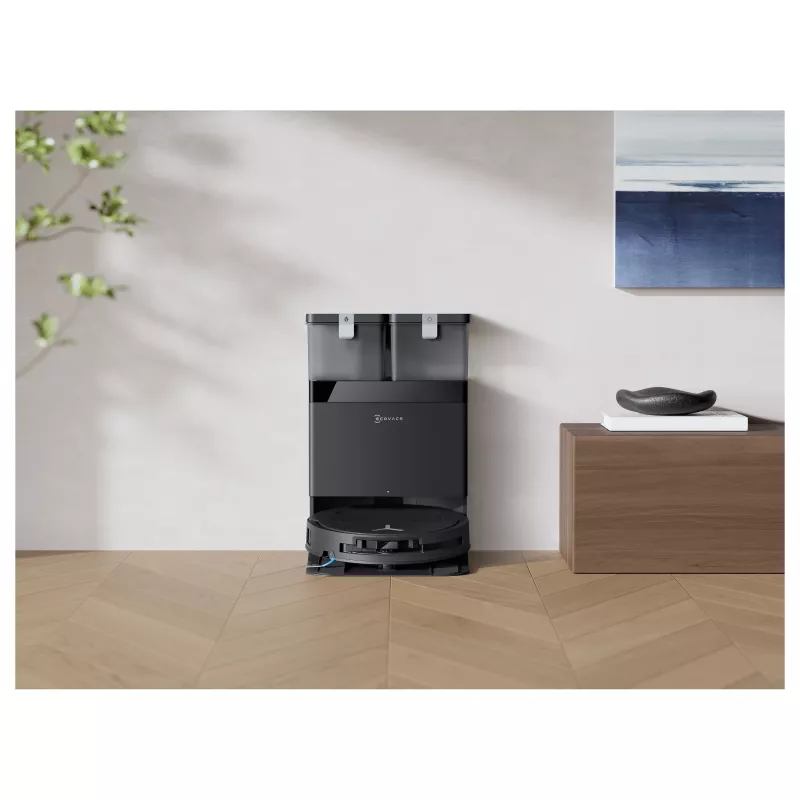 ECOVACS DEEBOT T50 OMNI Gen3 Robot Dulkių Siurblys ir Šluostė, Juoda, 8000 Pa Siurbimas, Automatinio Ištuštinimo Stotelė
