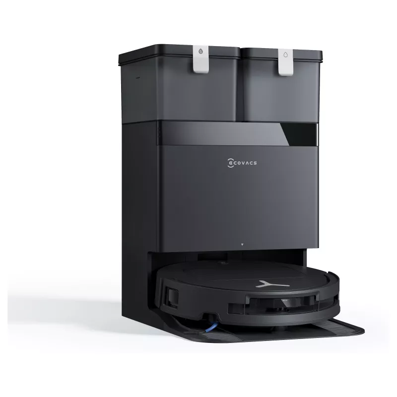 ECOVACS DEEBOT T50 OMNI Gen3 Robot Dulkių Siurblys ir Šluostė, Juoda, 8000 Pa Siurbimas, Automatinio Ištuštinimo Stotelė