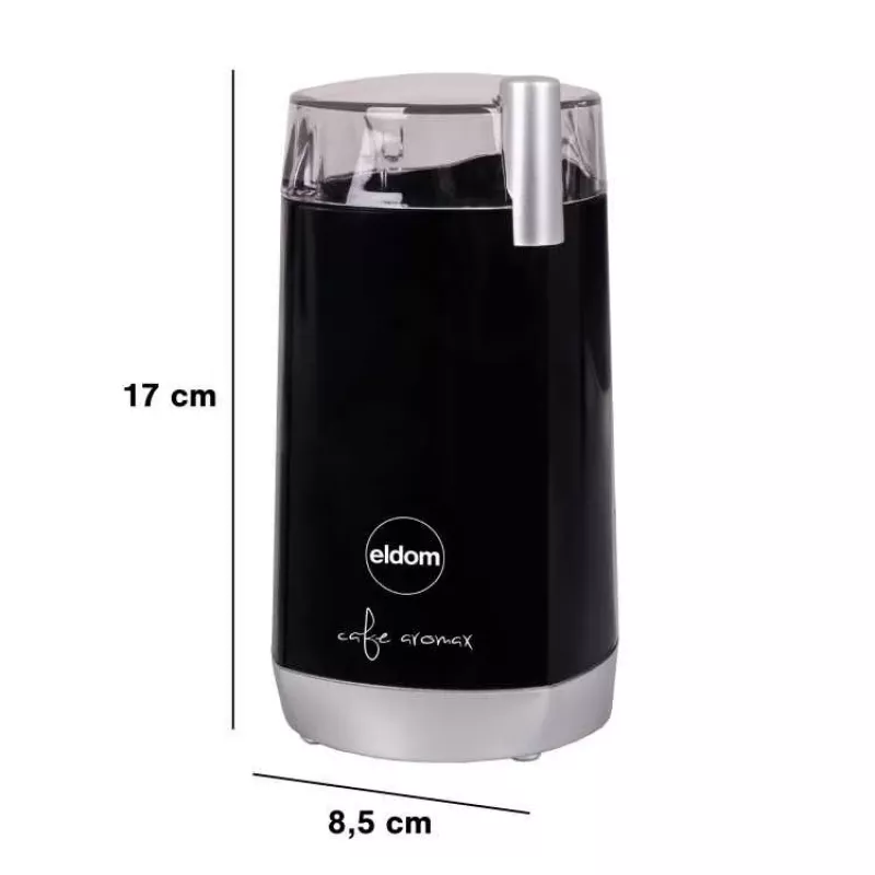 ELDOM MK40 Kavos Malūnėlis Juodas 150W Peiliukų Malūnėlis