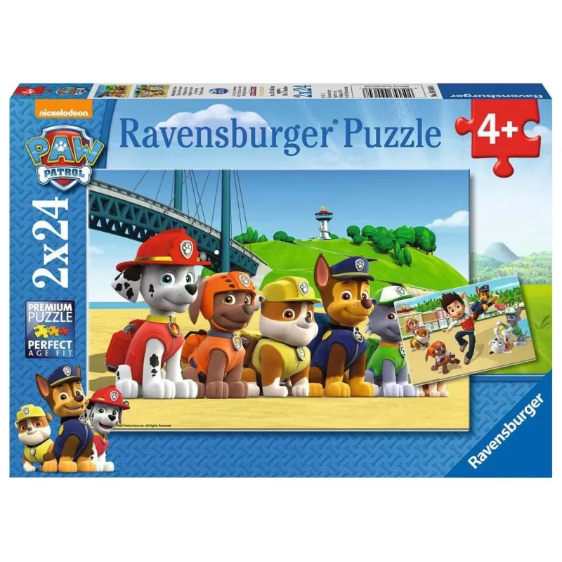 Ravensburger Dėlionė 2x24 dalys Team Paw Patrol
