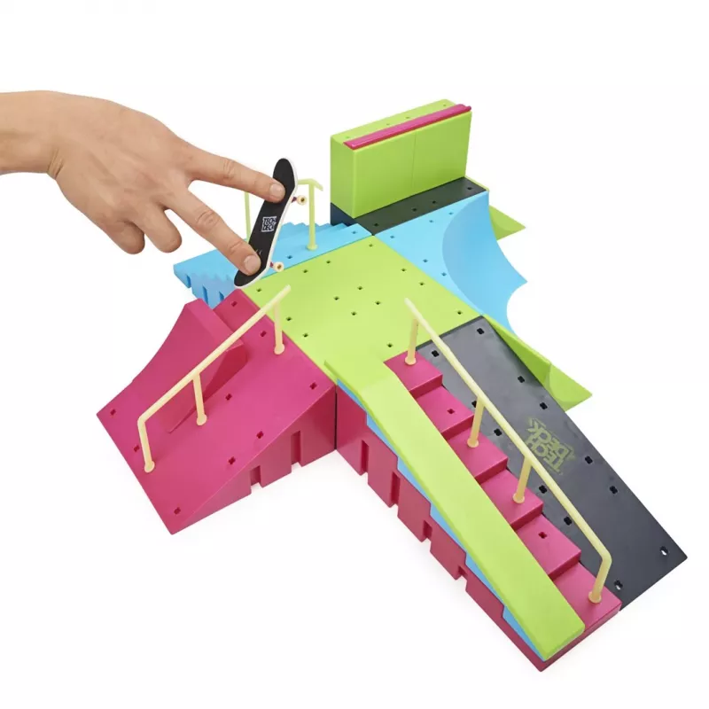 SPINMASTER Tech Deck Ramp X-Connect Neon Mega Park su fingerboard