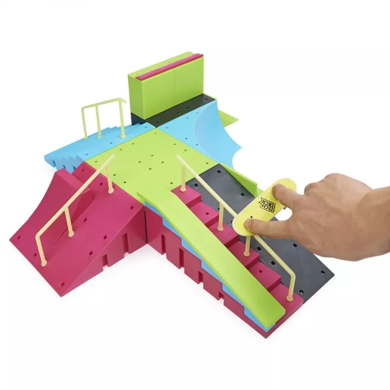 SPINMASTER Tech Deck Ramp X-Connect Neon Mega Park su fingerboard