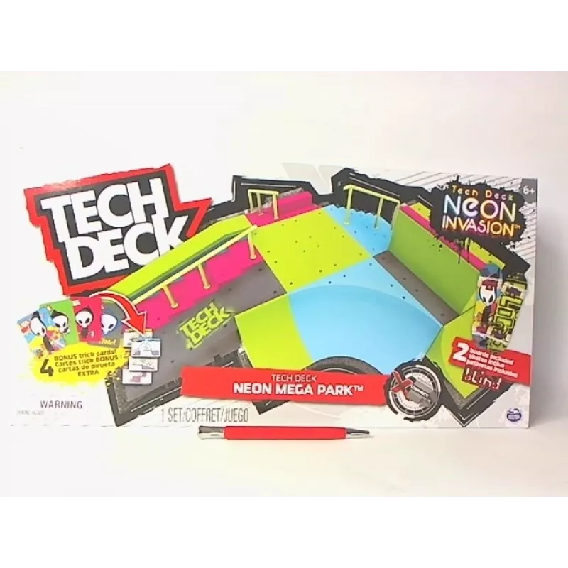 SPINMASTER Tech Deck Ramp X-Connect Neon Mega Park su fingerboard