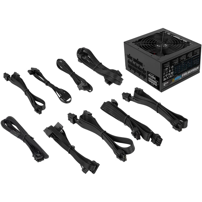 Aerocool Integrator Gold 1000W maitinimo blokas ATX juodas