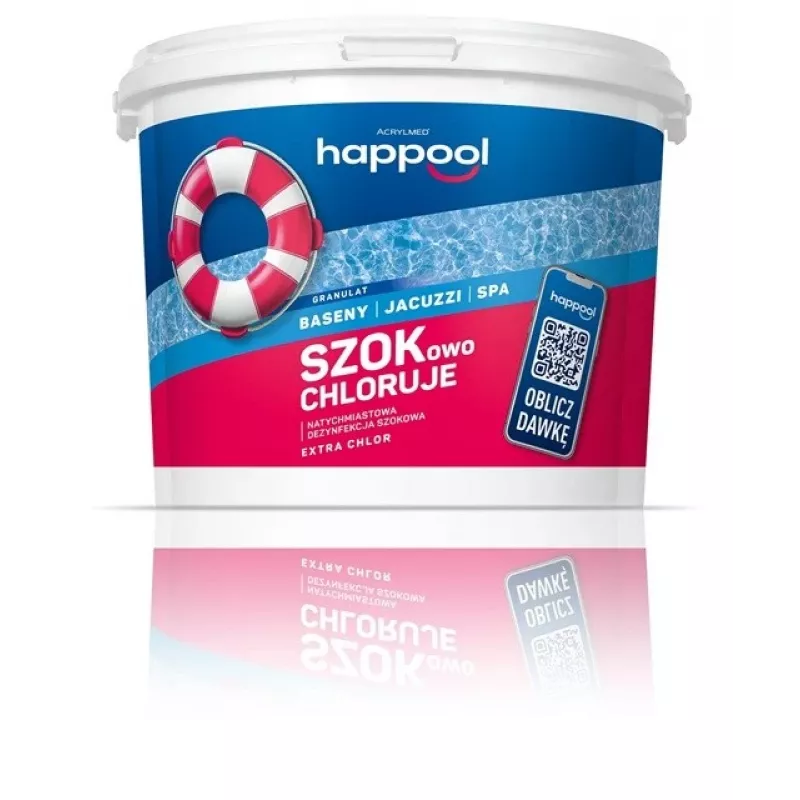 Acrylmed EXTRA CHLOR granulės, skirtos bakterijų, grybelių ir dumblių kontrolei baseino vandenyje, 3 kg