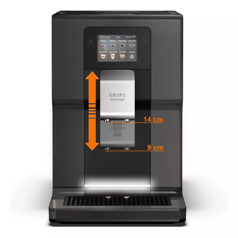 KRUPS Intuition Preference EA872B10 pilnai automatinė kavos aparatas su kapučino gamintoju, 15 bar, juoda