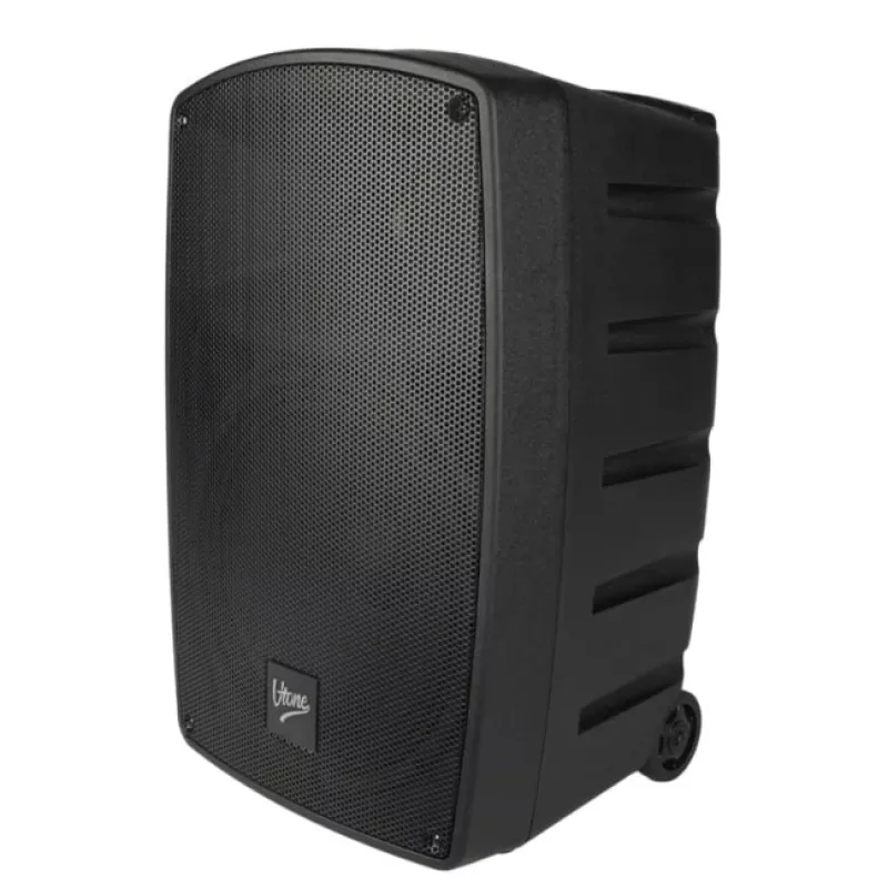 V-TONE BQ12 GO MP3 aktyvus 8 inch baterijomis maitinamas garsiakalbis su belaidžiu mikrofonu ir nuotolinio valdymo pultu, juodas