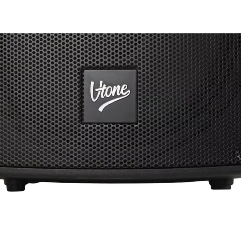 V-TONE BQ12 GO MP3 aktyvus 8 inch baterijomis maitinamas garsiakalbis su belaidžiu mikrofonu ir nuotolinio valdymo pultu, juodas