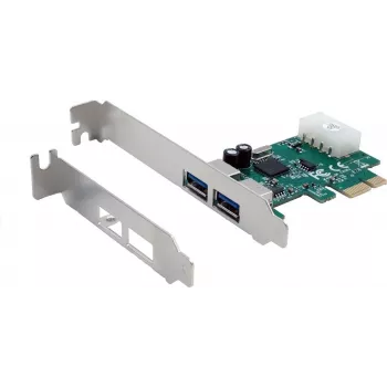 EXSYS EX-11042 PCIe USB 3.2 Gen 1 kortelė su 2 prievadais NEC mikroschemų rinkiniu