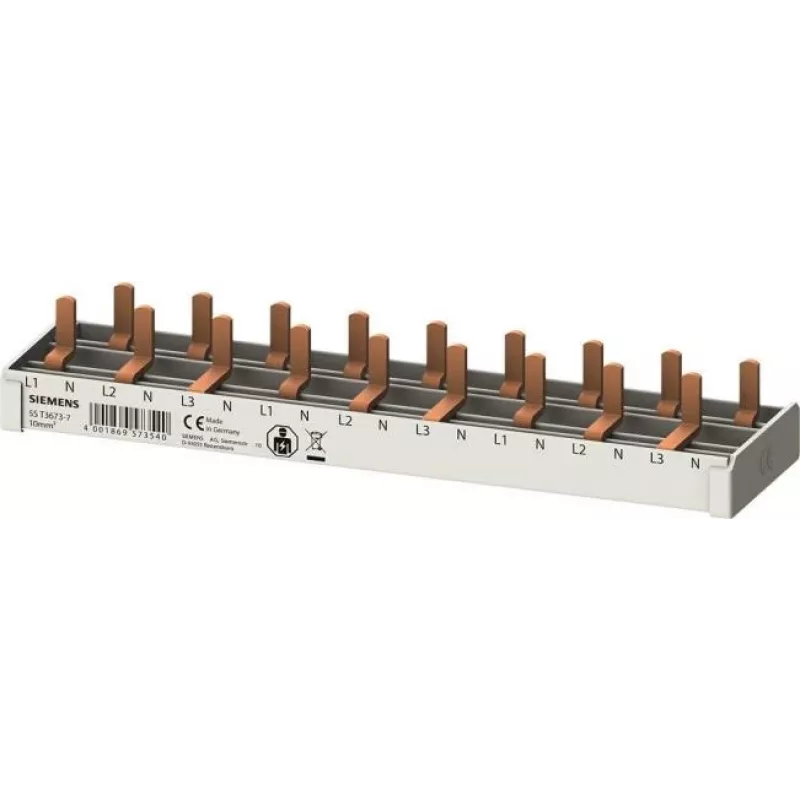 Siemens SENTRON 5ST3673-7 Compact Pin Busbar 10 mm² 9 TE 1-Pole 63 A Grey