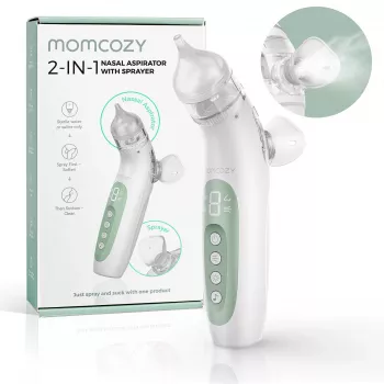Momcozy BN007 BreezyClear 2-in-1 druskos purškiklis ir siurbimo elektrinis nosies aspiratorius