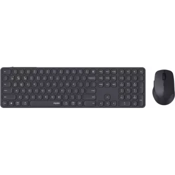 Rapoo E9810M belaidis kelių režimų stalinių kompiuterių rinkinys, QWERTZ, tamsiai pilka