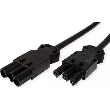 BACHMANN Spiral Power Cable H05VV-F 3G1.5mm² Black 4.0m with ISV Locking Mechanism (BM0010696)
