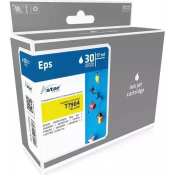 ASTAR suderinama geltona rašalo kasetė 17ml 2000 puslapių, skirta Epson WorkForce Pro WF-5110 WF-5190 WF-5620 WF-5690