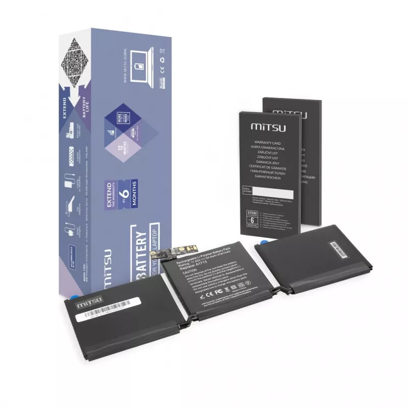 MITSU baterija, skirta Apple MacBook Air A1713 PRO13 A1708