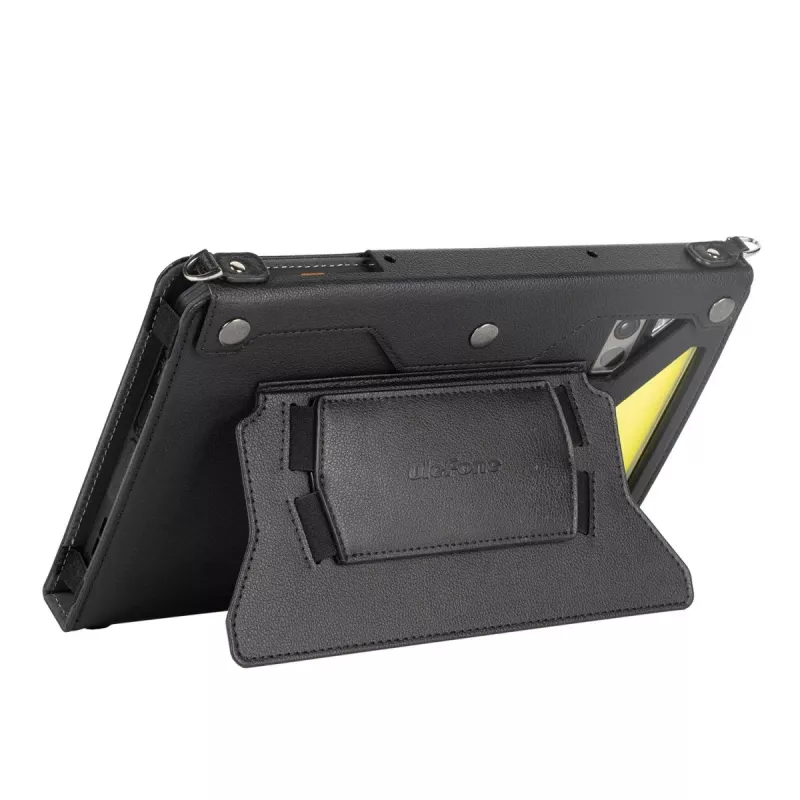 Ulefone Armor Pad 4 Holster Pro tvirtas dėklas su rankiniu dirželiu, peties dirželiu ir atrama - juoda