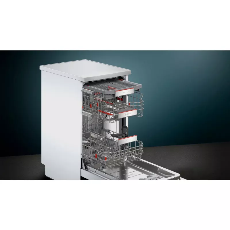 Bosch Serie 6 SPS6YMI14E Laisvai pastatoma indaplovė, 10 komplektų, 45 cm, šlifuotas plienas, Home Connect