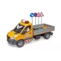 BRUDER MB Sprinter Municipal su šviesos ir garso moduliu, oranžinė, 1:16 mastelis