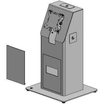 Ergonomic Solutions Mini Kiosk su pagrindo plokšte stalo montavimui - juoda