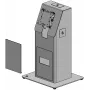 Ergonomic Solutions Mini Kiosk su pagrindo plokšte stalo montavimui - juoda
