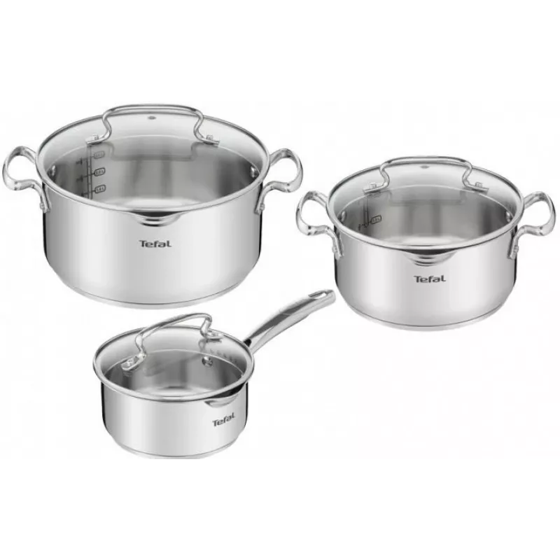 Tefal Duetto+ G719S674 6-dalių nerūdijančio plieno indų rinkinys