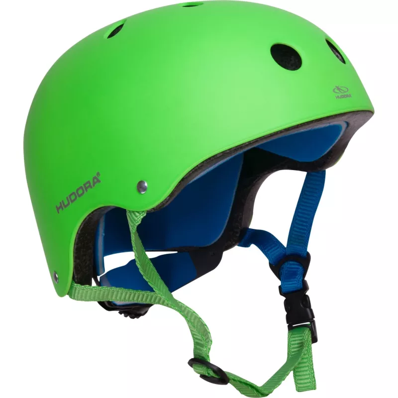 HUDORA Skater Helmet Green 51-55 cm with LED Light